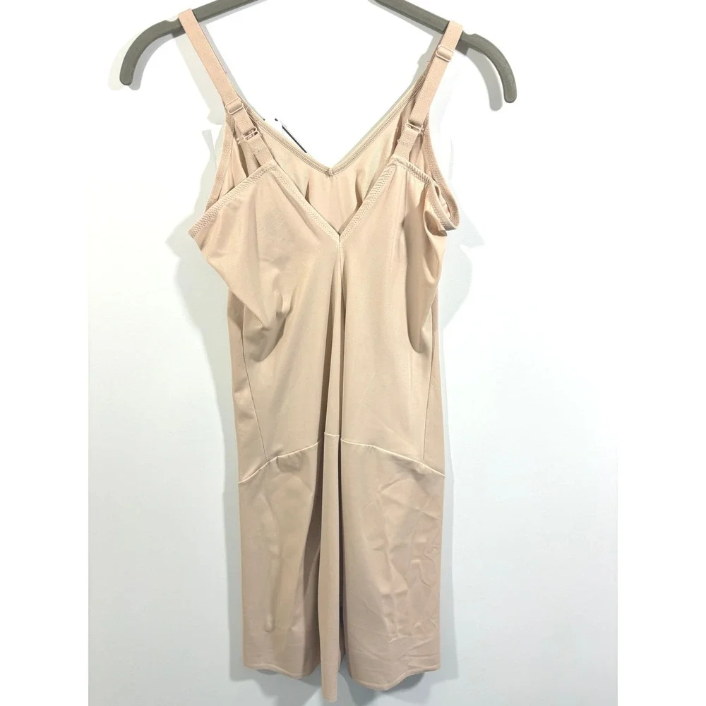 Miraclesuit Modern Miracle Thigh Slimmer Bodysuit 2562 Warm Beige XL NEW